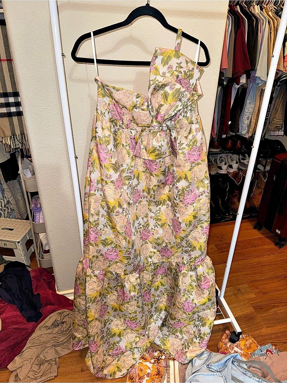 Petal & Pup Betina Bow Front Maxi Dress Floral Size Large